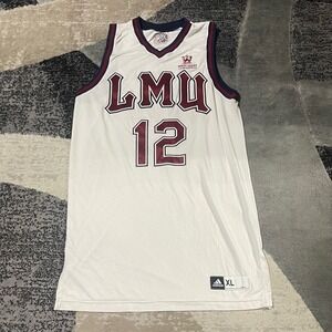 Adidas LMU Basketball Jersey Men XL White Loyola Marymount Lions NCAA Team Issue